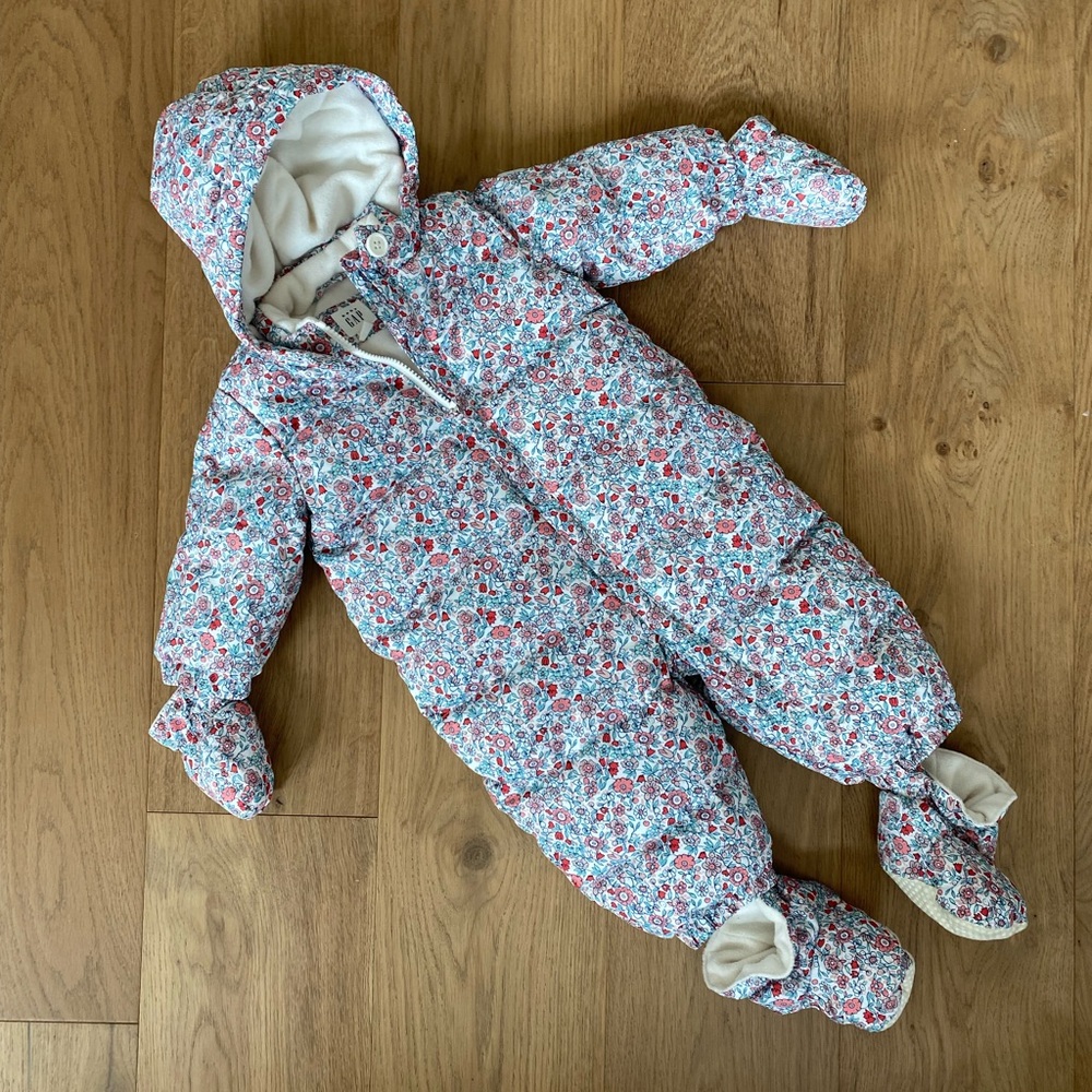 Baby Gap Floral Snowsuit